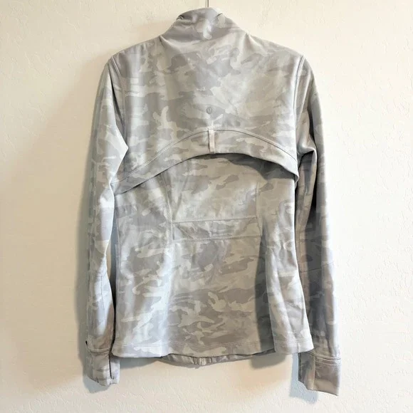 Lululemon Align White Camo Jacket Full Zip Athletic Athleisure Size 12 - Picture 3 of 9
